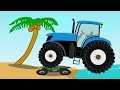 Monster Tractor Traktor Stunt | Fairy Tales for Kids - Blue Cartoon Tractor For Kids