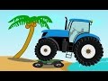 Monster Tractor Traktor Stunt Fairy Tales For Kids Blue Cartoon Tractor For Kids