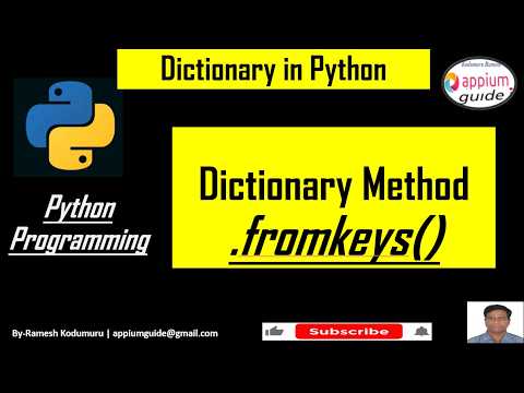 Python Dictionary 11 Fromkeys Method
