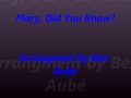 Mary, Did You Know Instrumental by Ben Aube ...