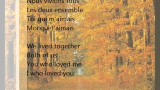 Andrea Bocelli - Les feuilles mortes with French/English lyrics