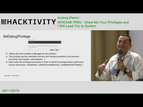 Andrea Pierini - WHOAMI /PRIV - Show Me Your Privileges and I Will Lead You to System