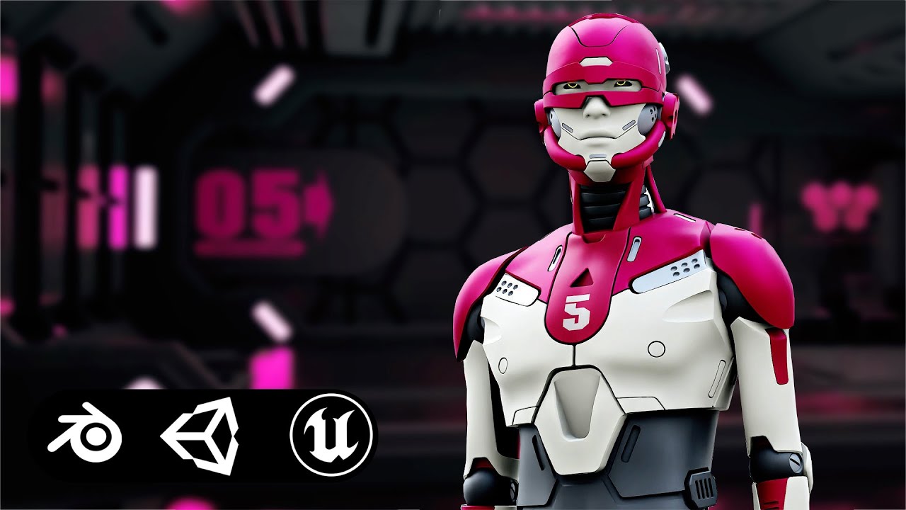 Humanoid Orpheus-G Auto-Rig Pro Rigged For Mixamo Unreal Engine Unity 3D Model
