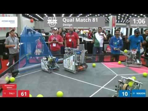 VEX Worlds 2016 - VEX U - Design - Qual 81 (TAL1) 188 vs 157 (MASON)