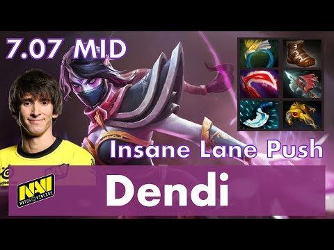 Dendi Templar Assassin MID | Insane Lane Push | 7.07 Update Patch Dota 2 Gameplay Pro MMR