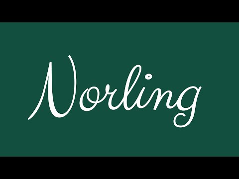 Learn how to Sign the Name Norling Stylishly in Cursive Writing
