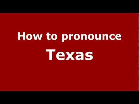 How to pronounce Texas
