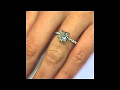 1.75 ct Cushion Diamond Custom Engagement Ring in Pave Setting