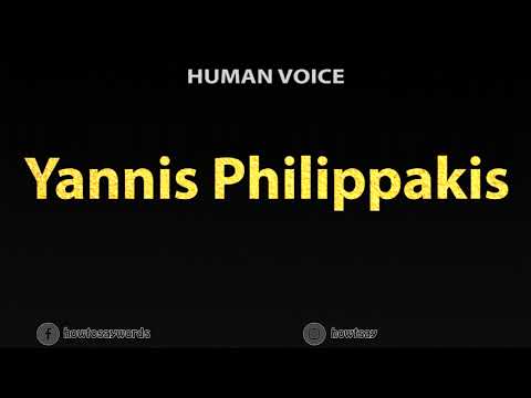 How To Pronounce Yannis Philippakis