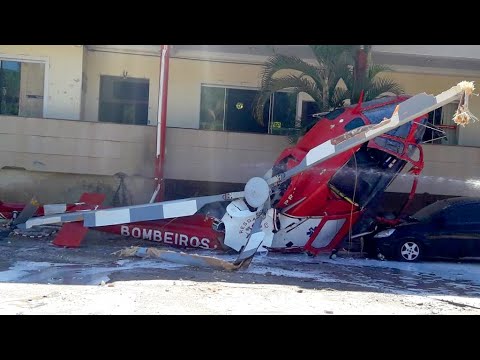 Impacta contra terreno Eurocopter AS350 de bomberos en Brasil