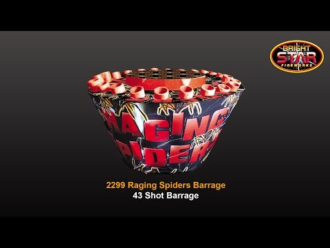 Bright Star Fireworks - 2299 Raging Spiders 43 Shot Barrage