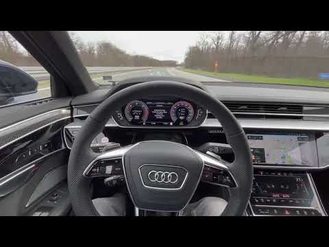 2023 Audi A8 POV Test Drive German Autobahn, City, Tonnel