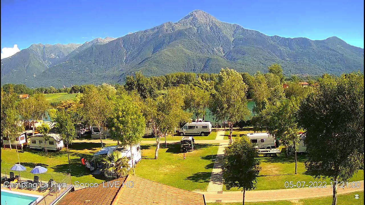 Live webcam view of Camping La Riva en el lago Como