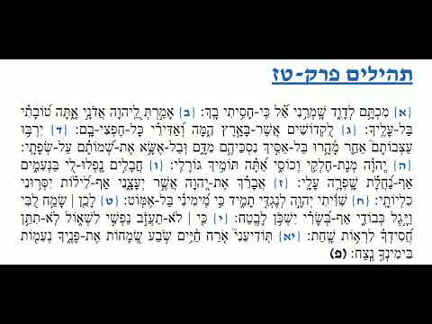 Tehilim Chapter 16   תהלים פרק טז