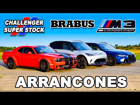 Dodge Super Stock de 800 hp vs BMW M3 vs BRABUS: ARRANCONES