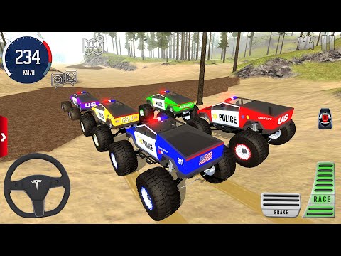 Juegos De Carros - Police 4x4 Monster Truck Stunts Driver Simulator 3D - Android / IOS GamePlay #2