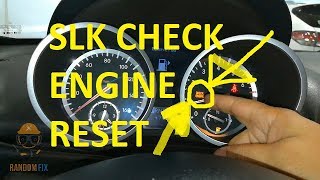 How To Reset Mercedes SLK300 SLK350 SLK550 Check Engine Light 2004-2010