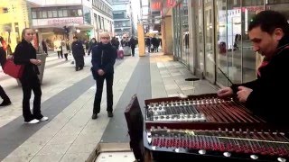 Cimbalom street performance, Stockholm
