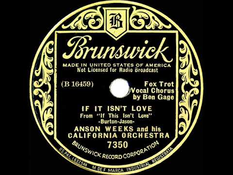 1934 Anson Weeks - If It Isn’t Love (Ben Gage, vocal)