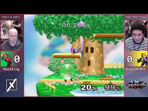 GiganKami (Fox) Vs Mew2King (Sheik / Marth) - TNS 8 Melee Pools