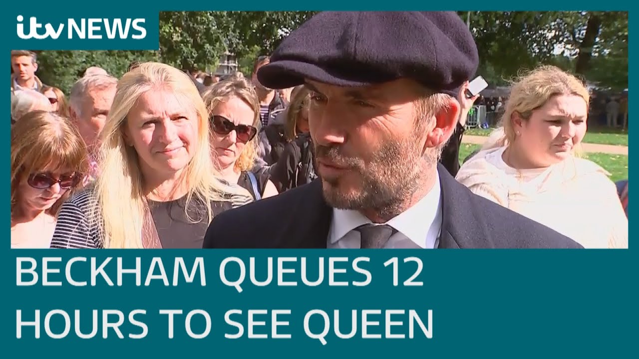 David Beckham queues 12 hours to see the Queen Lying in State | ITV News