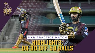 Dinesh Karthik highest scorer in KKR first Practice Match - IPL 2021