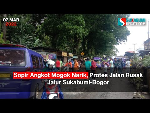Sopir Angkot Mogok Narik, Protes Jalan Rusak Jalur Sukabumi-Bogor