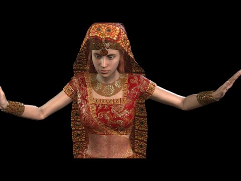 如何让印度小姐姐舞动起来，人物带动作文件