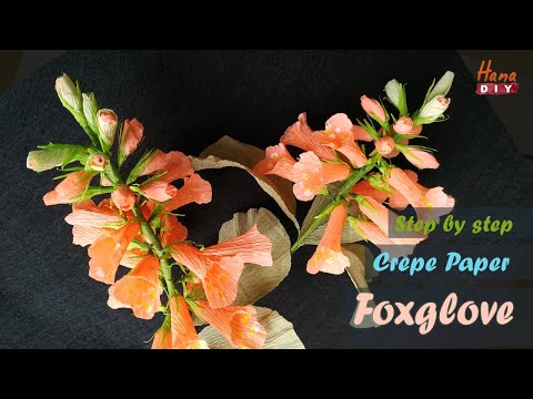 How to make crepe paper foxglove
