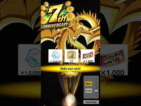 MAKE A WISH! SUMMON SHENRON in 7th Anniversary 🔥! #dragonballlegends #dblegends #shorts