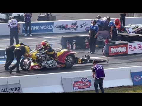 2022 NHRA Pep Boys Nationals - Larry “Spider Man” McBride Top Fuel Motorcycle
