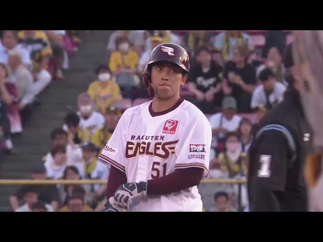 【1回裏】イーグルス・小郷裕哉 初回から盗塁成功でチャンスメイク!!  2023年6月7日 東北楽天ゴールデンイーグルス 対 阪神タイガース