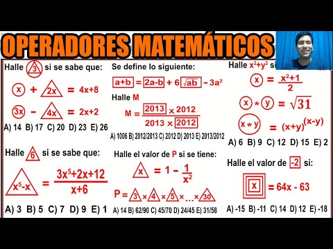 OPERADORES MATEMATICOS (RAZONAMIENTO MATEMATICO) EJERCICIOS RESUELTOS