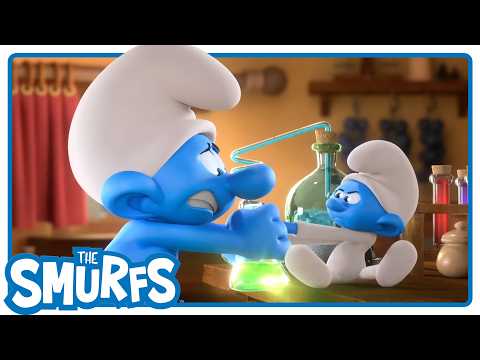 FUNNY Body Switch! Hefty is now Baby Smurf! 👶 • The Smurfs 3D • Cartoon movies