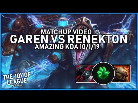 riste - Grasp of the Undying Garen vs Renekton | Amazing KDA ~ 10/1/19 - League of Legends