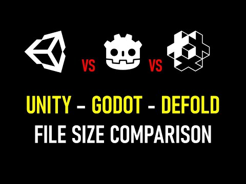 Unity vs Godot vs Defold! Game Engine Comparison (File Size Comparison)