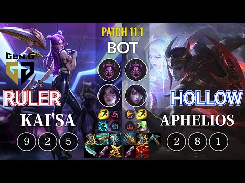GEN Ruler Kai'Sa vs Hollow Aphelios Bot - KR Patch 11.1