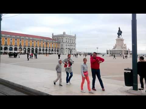 Utsikt från spårvagn i Liassabon