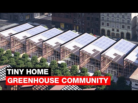 Ich habe eine Gewächshaus-Wohnanlage für Tiny Houses entworfen
