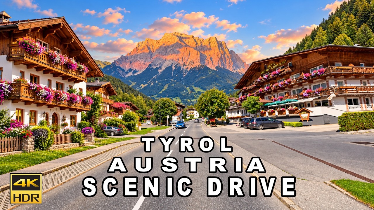 TYROL AUSTRIA 🇦🇹 Scenic Drive Through Biberwier, Lermoos & Ehrwald 4K 60 fps