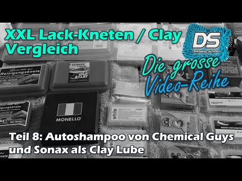 XXL Autolack-Kneten / Clay Vergleich: Teil 8 - Verträglichkeit mit aggressivem Autoshampoo