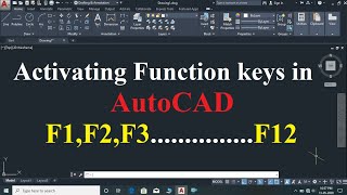 Activating function keys in AutoCAD,  AutoCAD tutorial