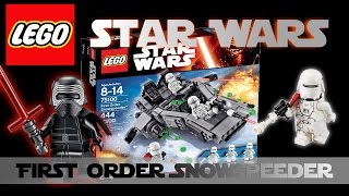 YouTube thumbnail: LEGO Star Wars First Order Snowspeeder 75100 Speed Build and Review Lego Store Haul Unboxing