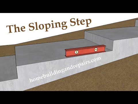 How To Calculate Sloping Steps For Long Concrete Stairway - Water Drainage And Directional Flow