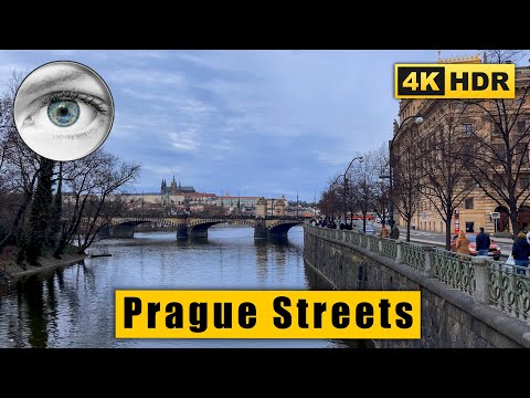 4k virtual walking tour through the Prague streets 🇨🇿 Czech Republic HDR ASMR
