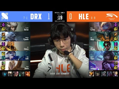HLE vs DRX | W5D3 | Match 45 Game 2 | LCK Summer Split 2020 – S10 | Hanwha Life Esports vs DragonX