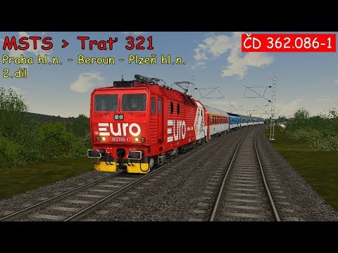 MSTS►Rx 754 Klabava►ČD 362.086-1►Trať321►Praha hl.n. - Plzeň hl.n. 2.díl