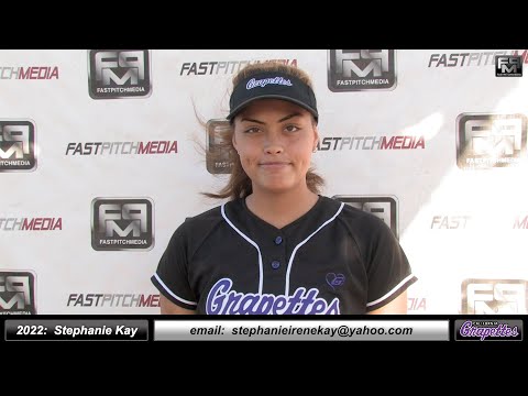 2022 Stephanie Kay 3.67 GPA Catcher and Third Base Softball Skills Video - CA Grapettes 18 Gold