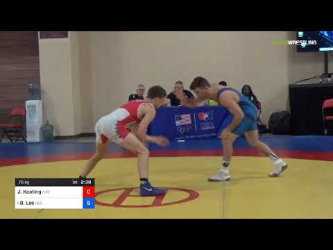 2018 Marine Corps US Open/UWW Junior Freestyle 70 Con 8 #2 - Jake Keating (CWC) Vs. Brayton Lee (R