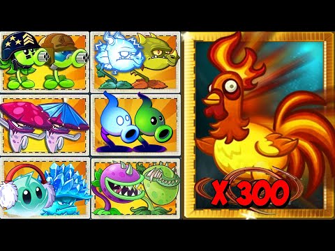 Random 40 Pair Team Plants Vs 300 Angry Turkey Zombies! - PvZ 2 Challenge